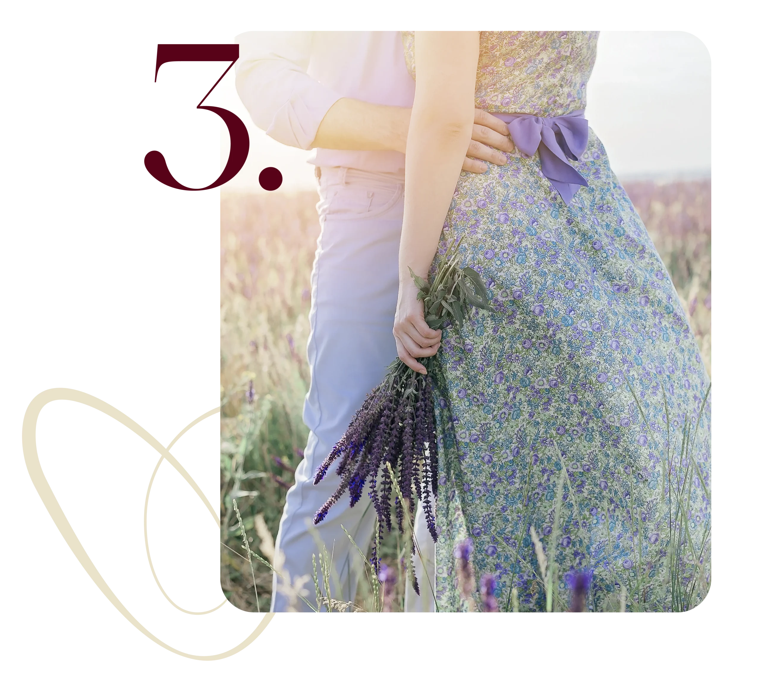 Porque Lovit 5 Se aprecian dos personas una mujer con unas flores en la mano izquierda, el hombre tiene una mano alrededor de la cintura de la mujer. Lovitmatch Making